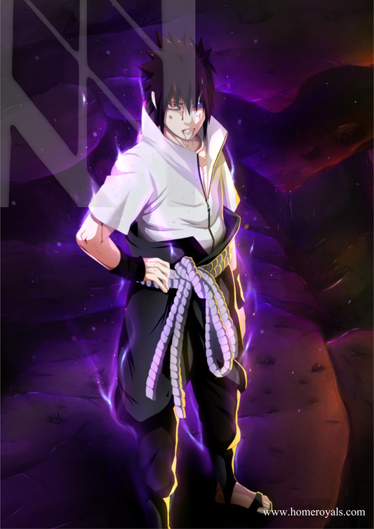 Sasuke Naruto Neon Poster