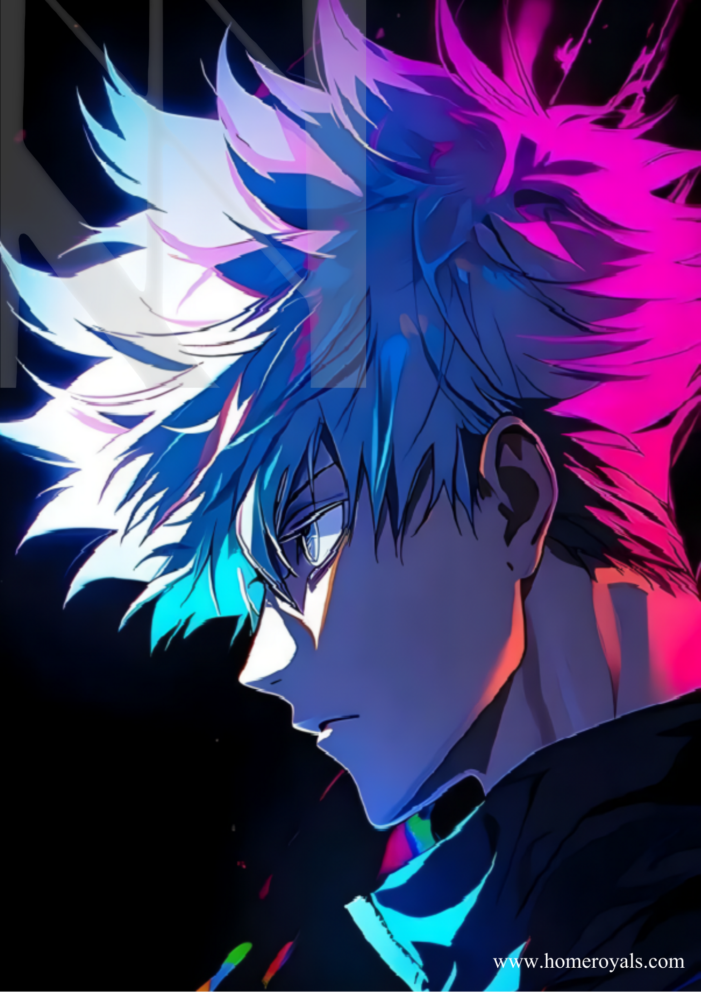 Sataro Gojo Jujutsu Kaisen Neon Poster